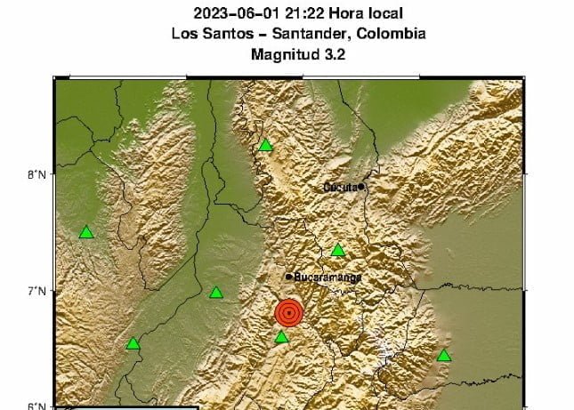 Reportaron nuevo temblor en Colombia en la noche de este jueves