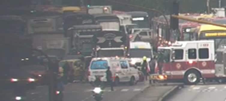 choque m&uacute;ltiple bogot&aacute;