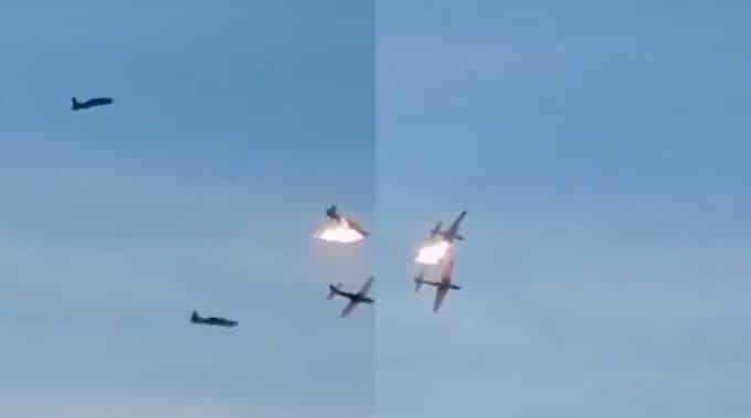 aeronaves de la fuerza a&eacute;rea colisionaron