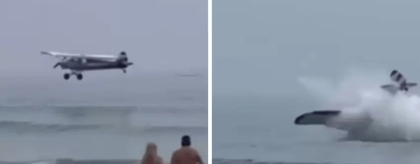 avioneta se estrelló en el mar