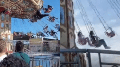Impactante momento en el que mujer sali&oacute; volando de una atracci&oacute;n en parque de diversiones