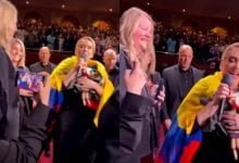 Viral: ¿Por qué Adele cantó con envuelta en la bandera de Colombia?