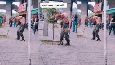Revelan la verdad detr&aacute;s del video del 'hombre zombi' en Medell&iacute;n