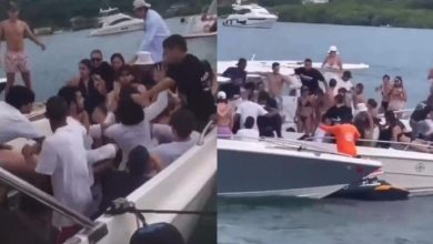 Los videos de la pol&eacute;mica pelea dentro de un yate en Chol&oacute;n