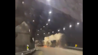 accidente en el tunel de la v&iacute;a al llano