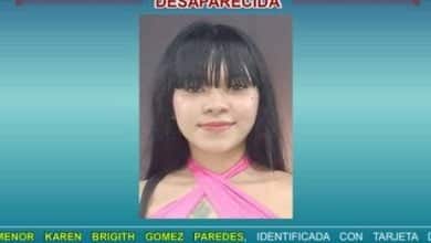 Karen G&oacute;mez Paredes menor desaparecida