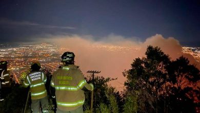 incendio en Cerros Orientales / desastre y calamidad / Bomberos