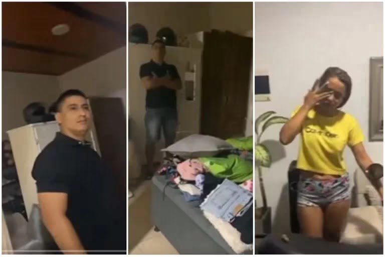 Video: Agente de la Sijín halló a su esposa con otro policía siéndole infiel