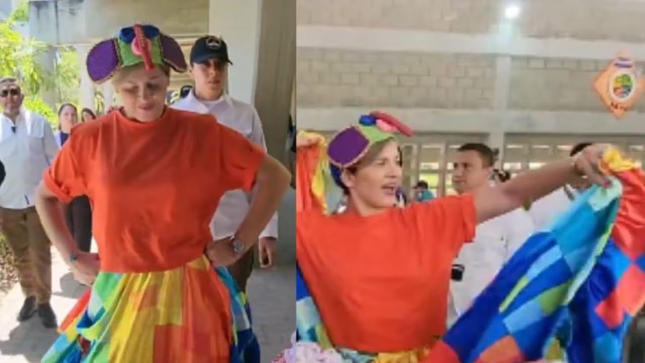 Verónica Alcocer llegó al Carnaval de Barranquilla: primera parada fue en el colegio de Shakira