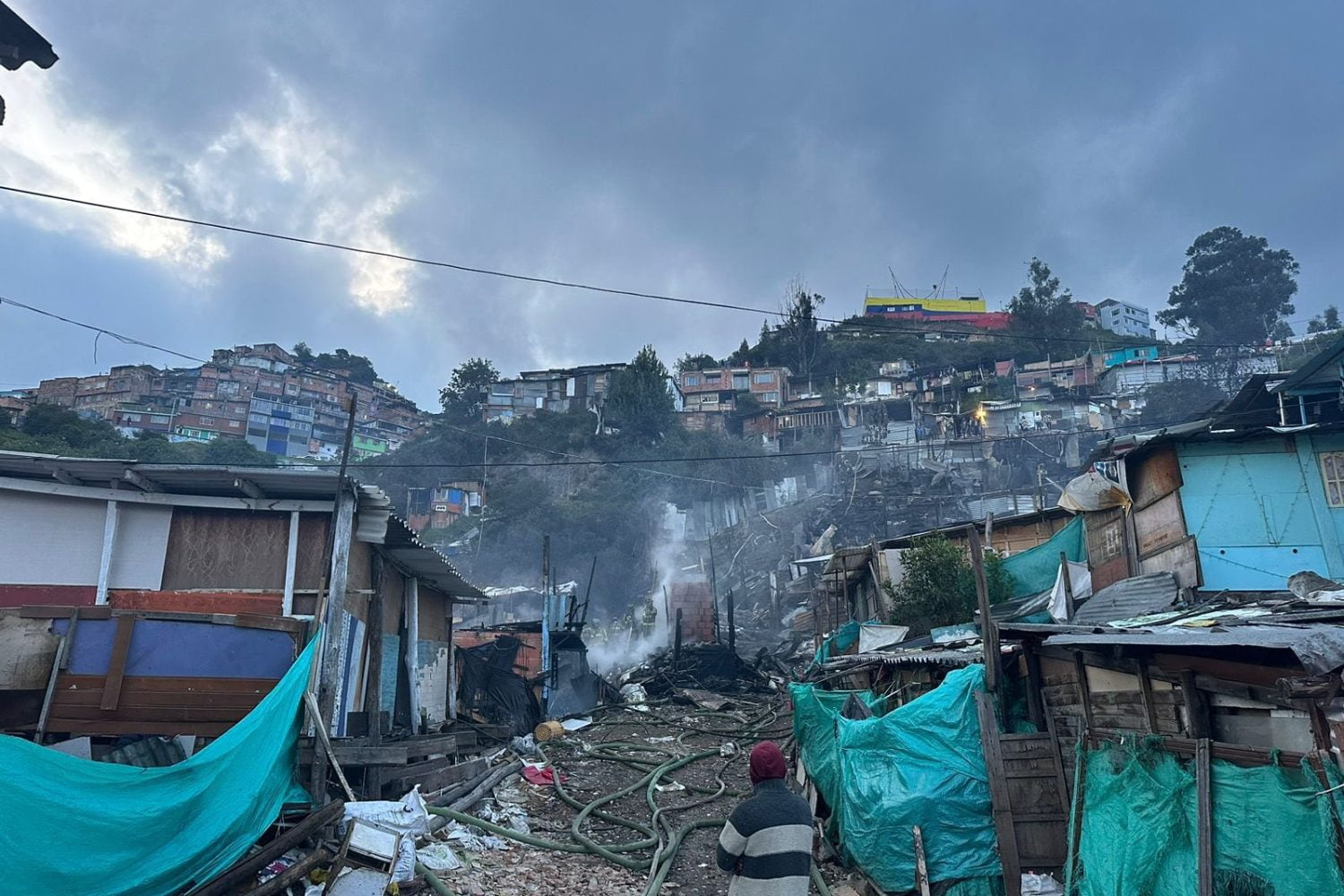 Barrio destruido en Bogotá por incendio: ¿Qué pasará con las víctimas que perdieron todo?
