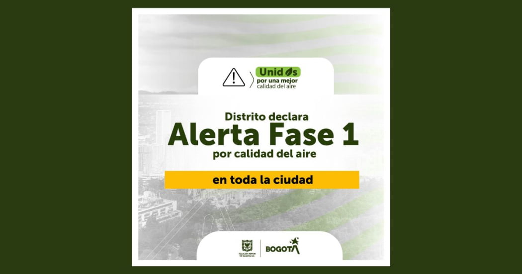 Declaran Alerta Fase 1 por calidad del aire en Bogotá: ¿Cuáles son las restricciones?