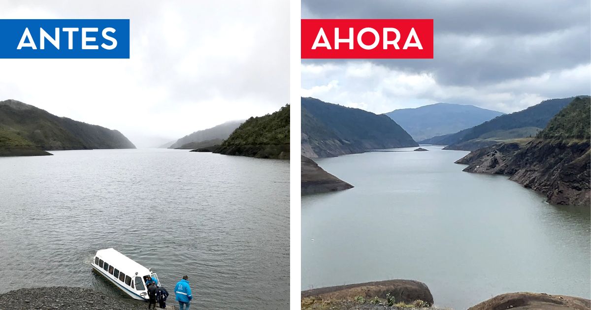 Impactante imagen: Así están los niveles de los embalses que abastecen de agua a Bogotá