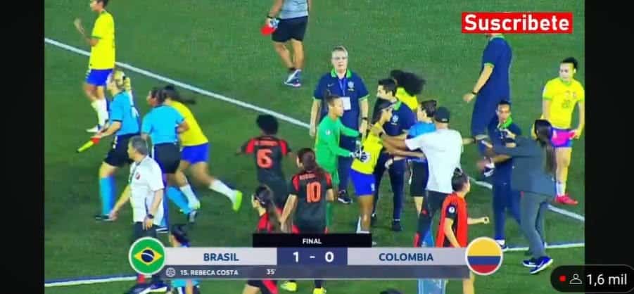 Video: partido de Colombia contra Brasil termin&oacute; en fuerte pelea de jugadoras