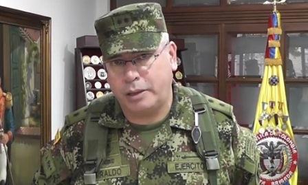 El mayor general Helder Giraldo Bonilla, comandante de las Fuerzas Militares de Colombia