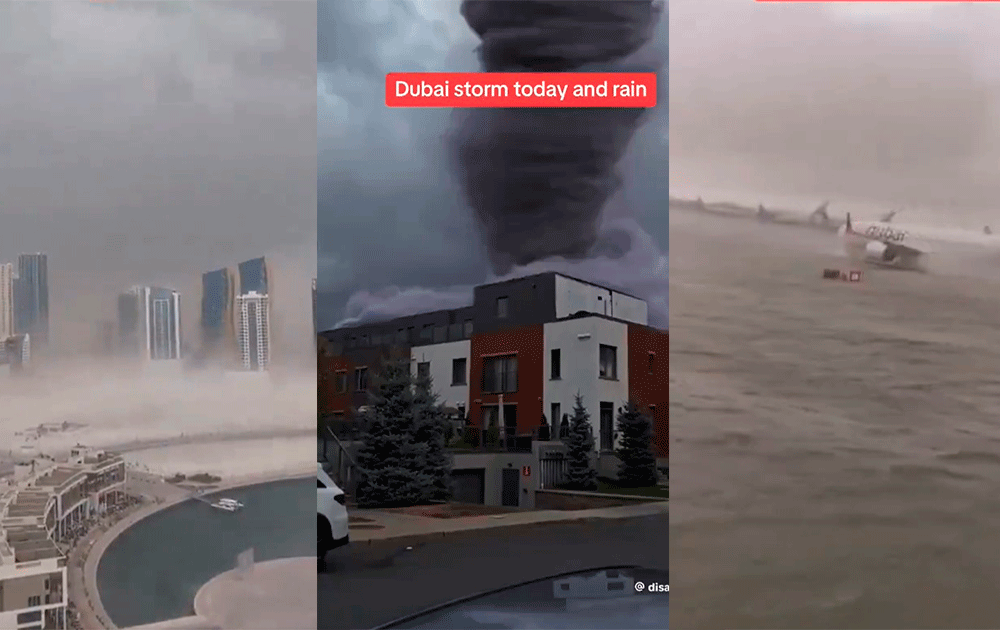 Impresionantes imágenes de las devastadoras inundaciones en Dubái