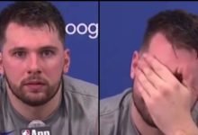 Video: En plena rueda de prensa Luka Doncic fue interrumpido por gemidos