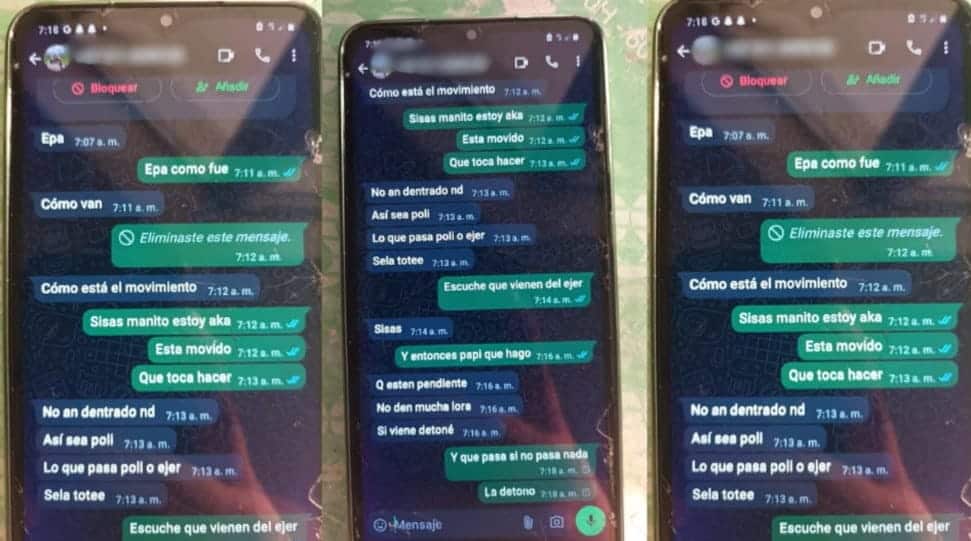 Revelan escalofriantes chats con las 'instrucciones' del atentado con moto bomba en Jamund&iacute;