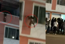 Inquietante video: Ni&ntilde;o cay&oacute; desde un cuarto piso en Bogot&aacute; y vecinos lograron salvarle la vida
