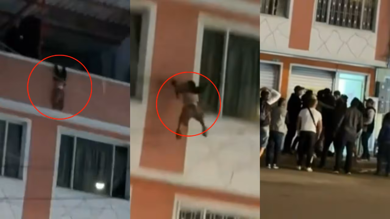 Inquietante video: Ni&ntilde;o cay&oacute; desde un cuarto piso en Bogot&aacute; y vecinos lograron salvarle la vida