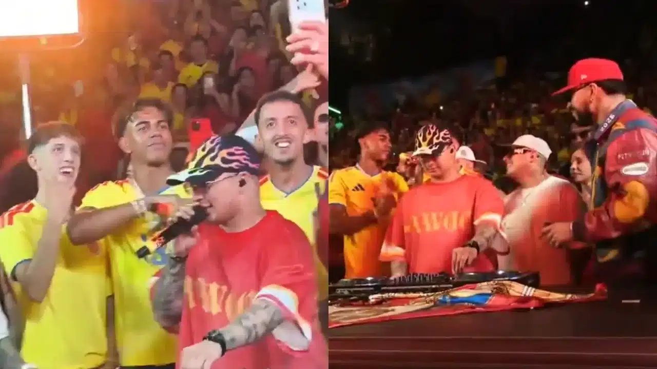 El campe&oacute;n del mundo se dej&oacute; conquistar por Colombia: Lamine Yamal apareci&oacute; con la camiseta de la Tricolor y cant&oacute; junto a Ryan Castro